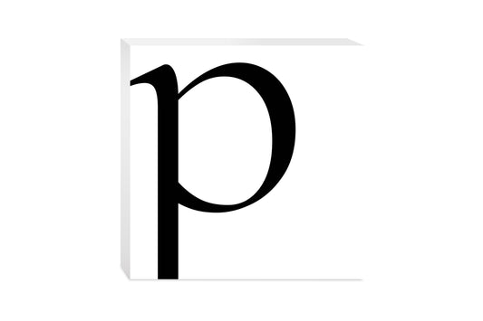 Minimal Monogram P | Wood Block | Eaches | Min 2