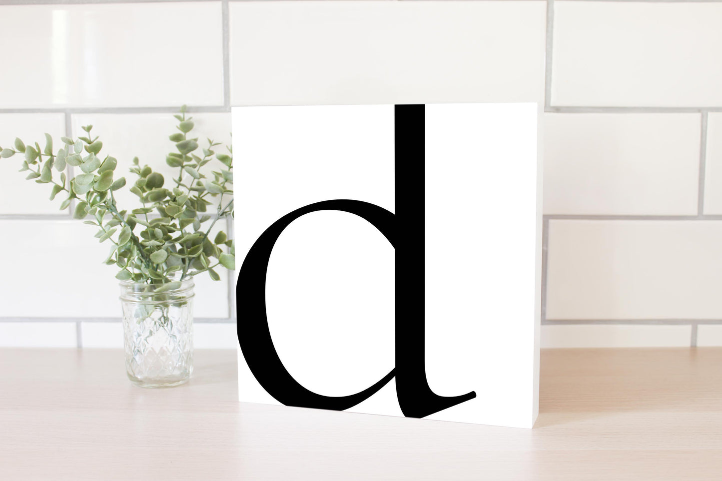 Minimal Monogram D | Wood Block | Eaches | Min 2