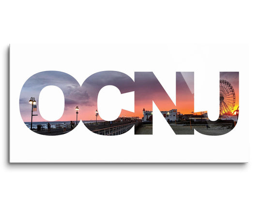 OCNJ Photo With Text | Hi-Def Glass Art | Eaches | Min 2