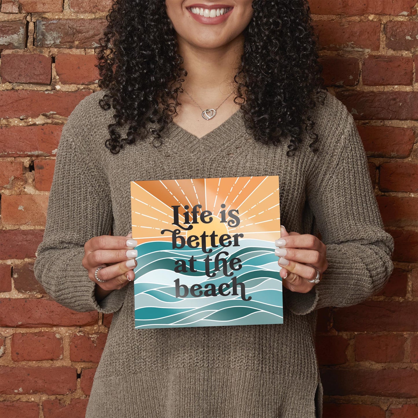 Life Is Better At The Beach | Hi-Def Glass Art | Eaches | Min 2