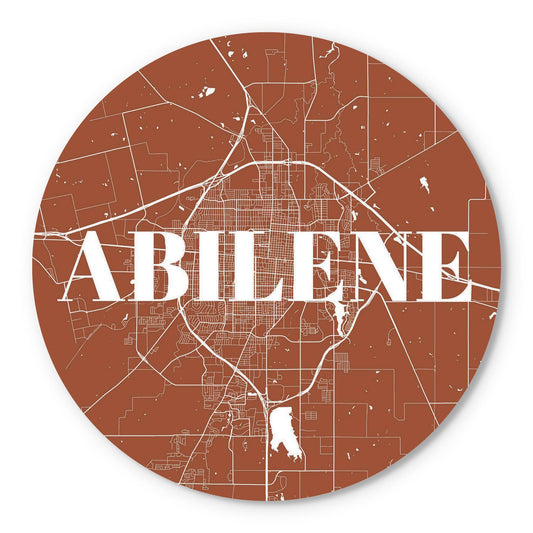 Modern Minimalist Texas Abilene Map | Wood Sign | Eaches | Min 1