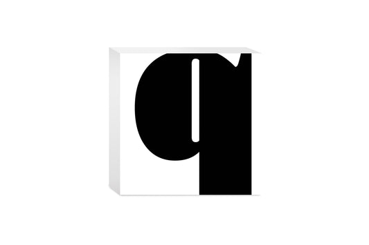 Fun Chunky Monogram Q | Wood Block | Eaches | Min 4