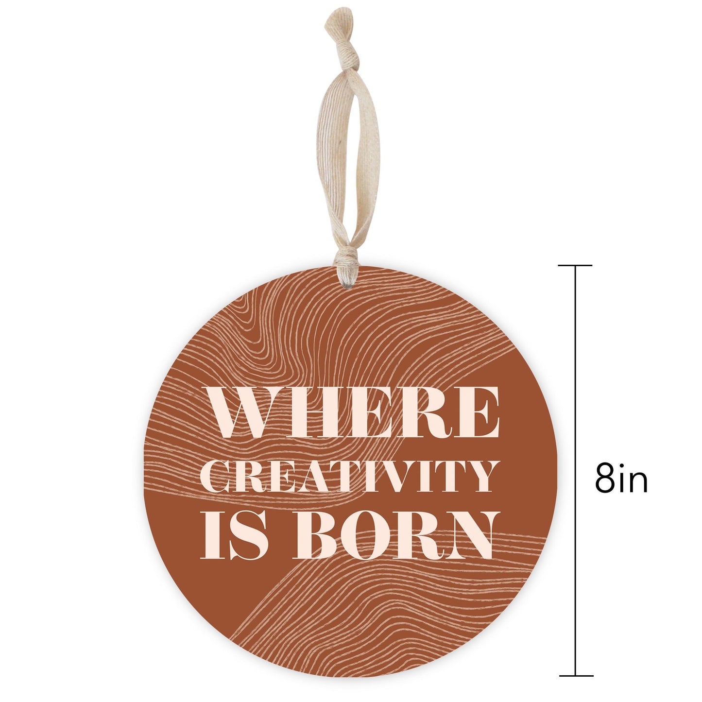 Modern Minimalist New York Creativity Is Born | Wood Ornament | Eaches | Min 1