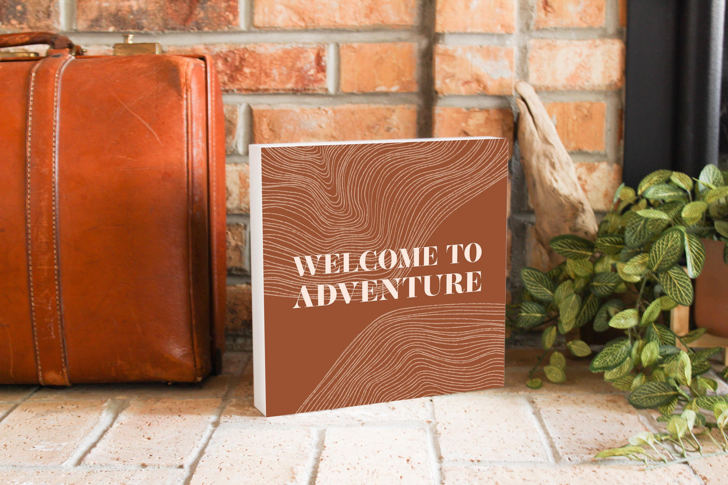 Modern Minimalist Pennsylvania Adventure Quip | Wood Block | Eaches | Min 2