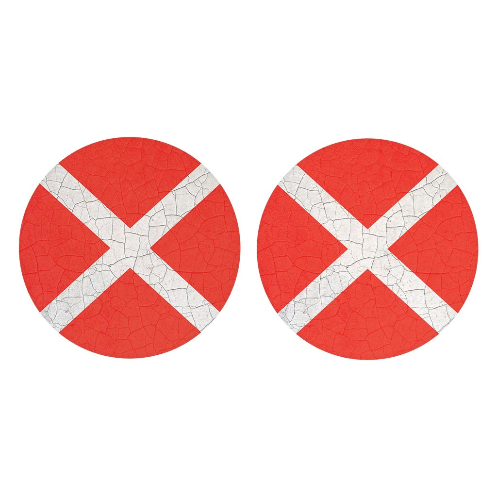 Nautical Flag Victor| Absorbent Car Coasters | Set of 2 | Min 4
