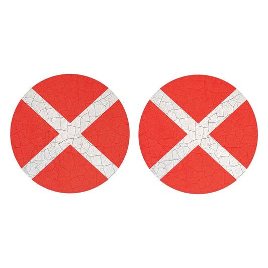 Nautical Flag Victor| Absorbent Car Coasters | Set of 2 | Min 4