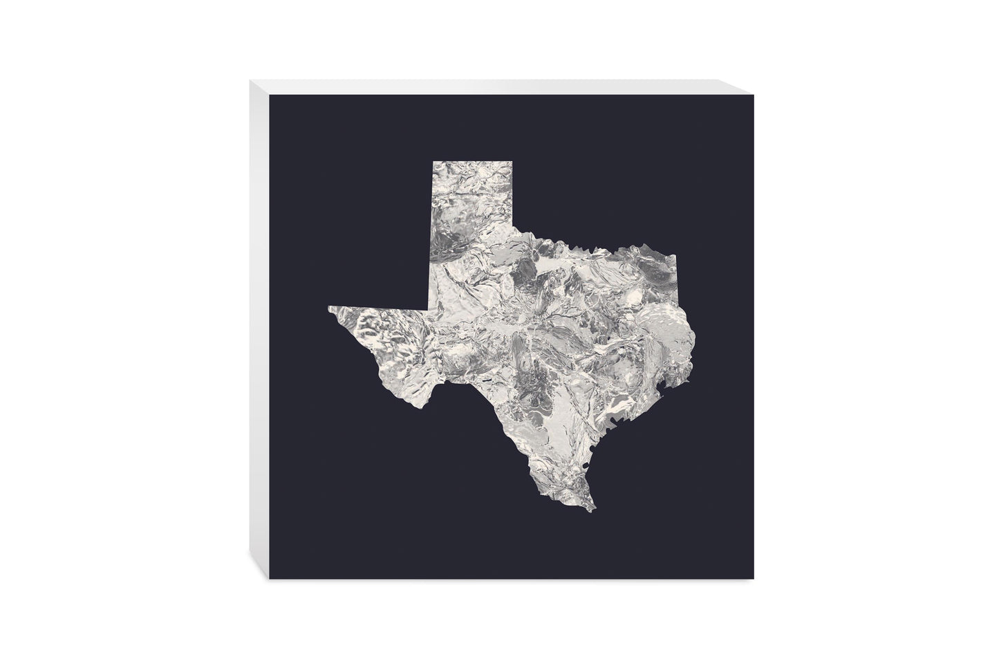 Modern Minimalist Texas Metal State Shape | Wood Block | Eaches | Min 2
