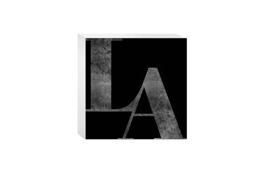 Modern Black Louisiana Initials | Wood Block | Eaches | Min 4
