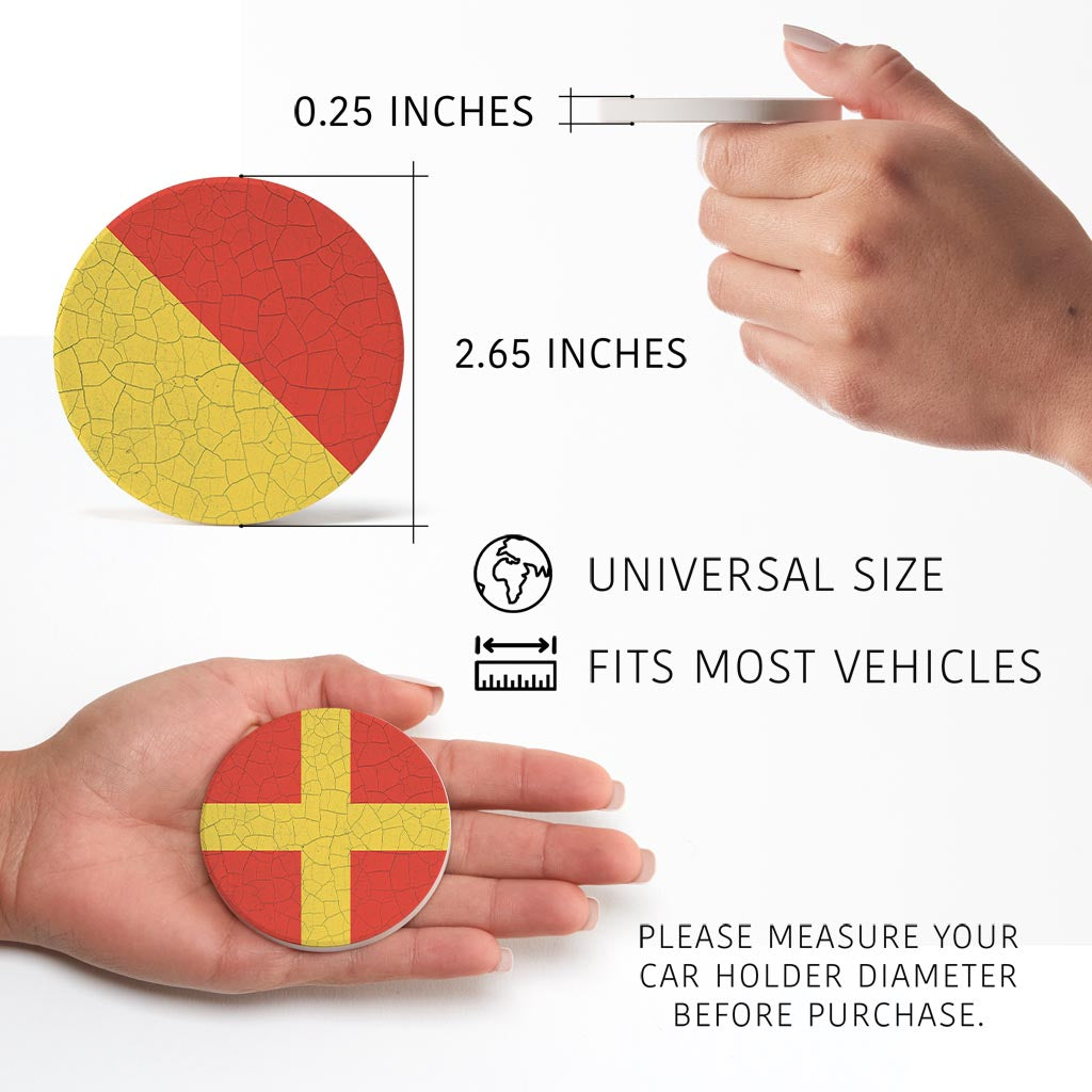 Nautical Flags | Absorbent Car Coasters | Set of 2 | Min 4