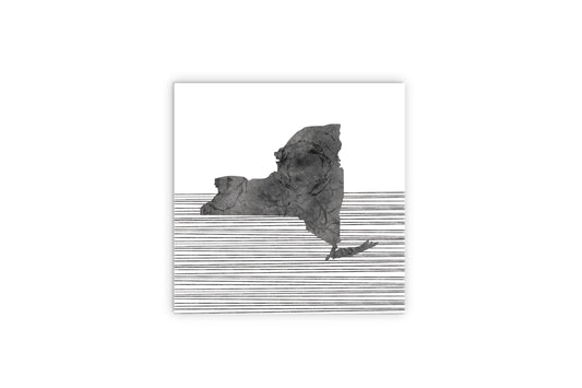 Minimalistic B&W New York Shape Straight Lines | Wood Sign | Eaches | Min 2