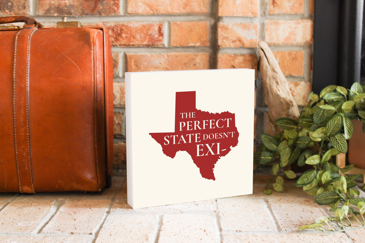 Modern Minimalist Texas Colors Perfect State | Wood Block | Eaches | Min 2