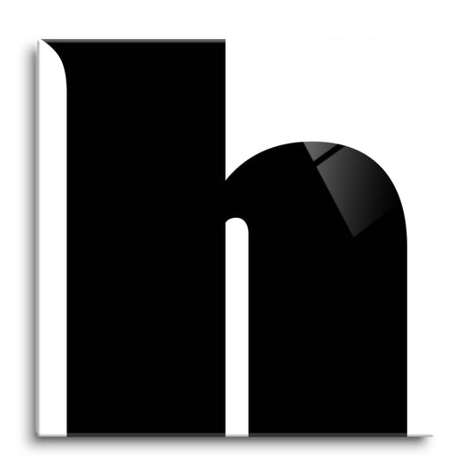 Fun Chunky Monogram H | Hi-Def Glass Art | Eaches | Min 1