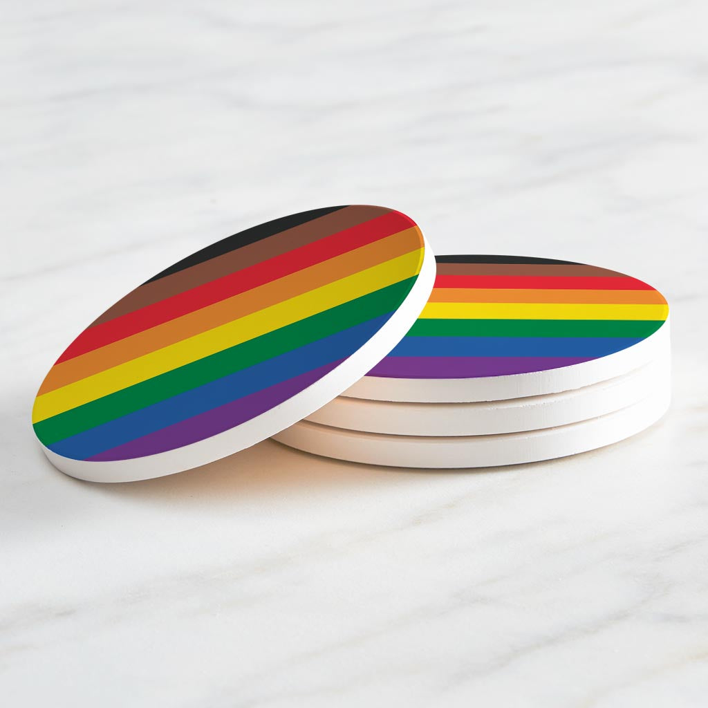 Philly Pride Flag Colors | Absorbent Coasters | Set of 4 | Min 2