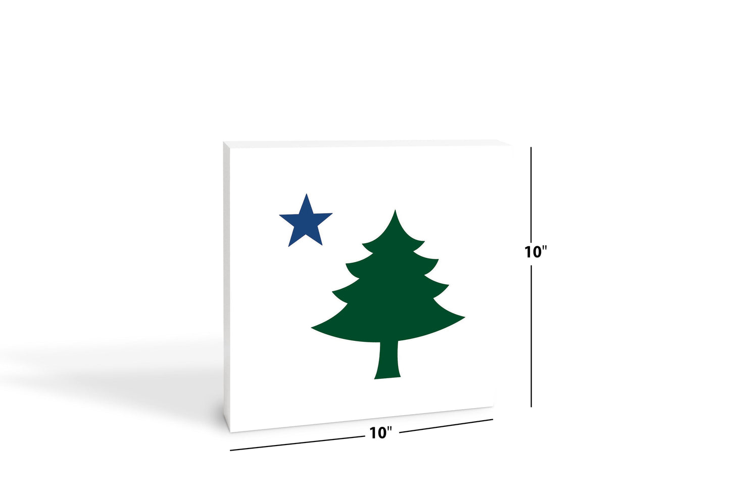 New England Star And Tree | Wood Block | Eaches | Min 2