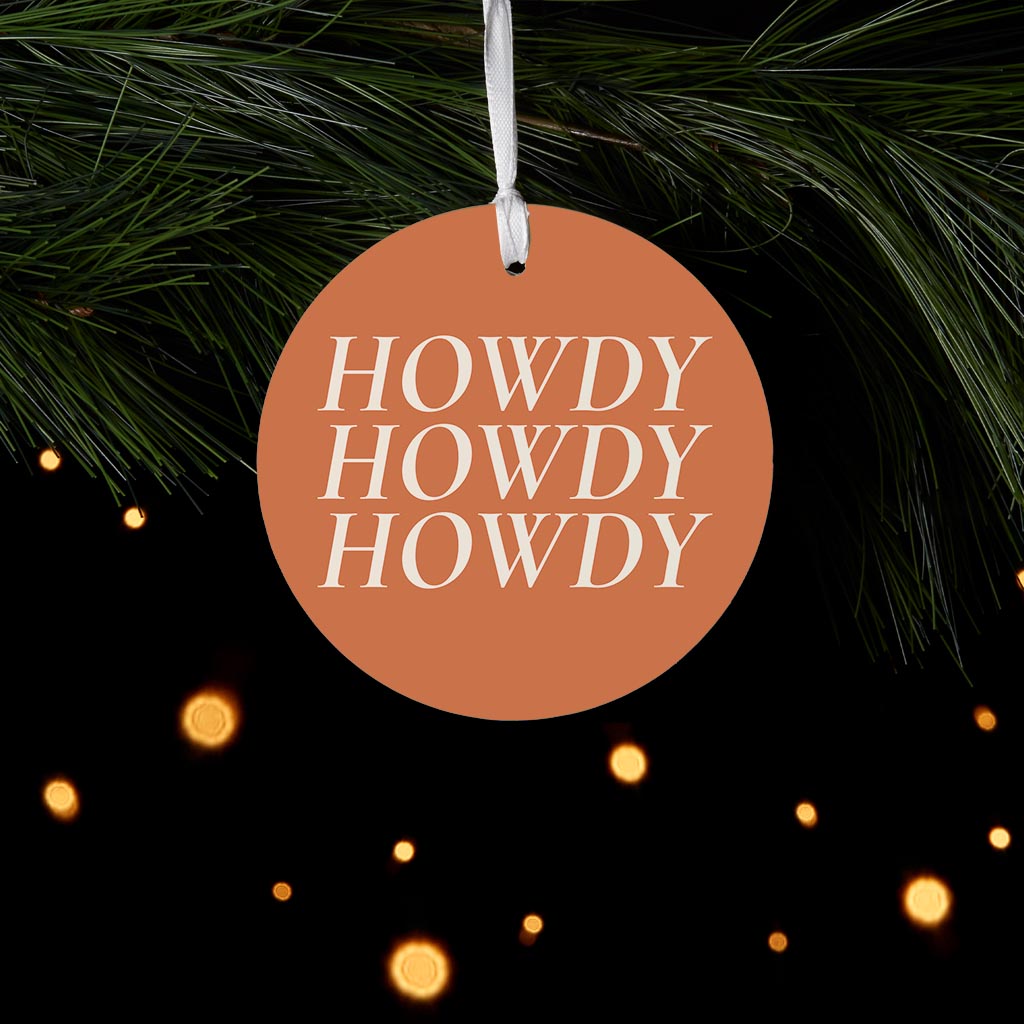 Modern Minimalist Texas Howdy| Wood Ornament | Eaches | Min 6