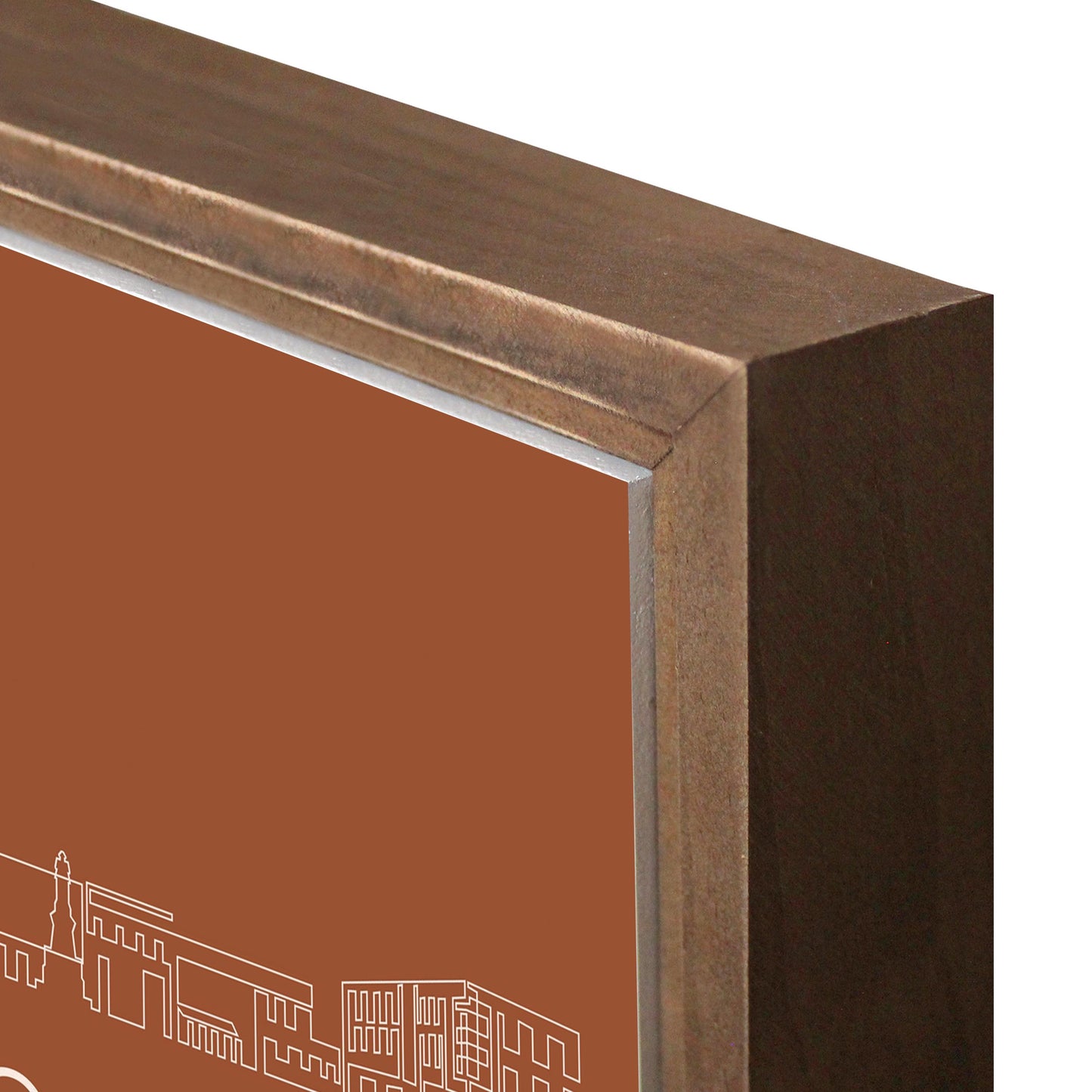 Modern Minimalist Arkansas Bentonville Skyline | Wood Sign | Eaches | Min 1