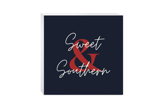 Modern Minimalist Texas Colors Sweet Southern | Wood Block | Eaches | Min 2