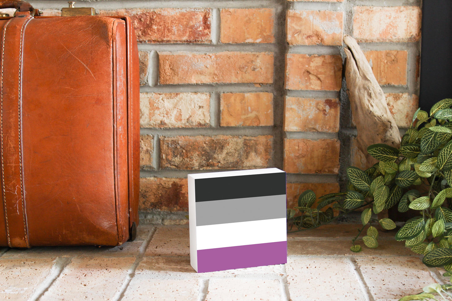 Asexual Pride Flag Colors | Wood Block | Eaches | Min 4