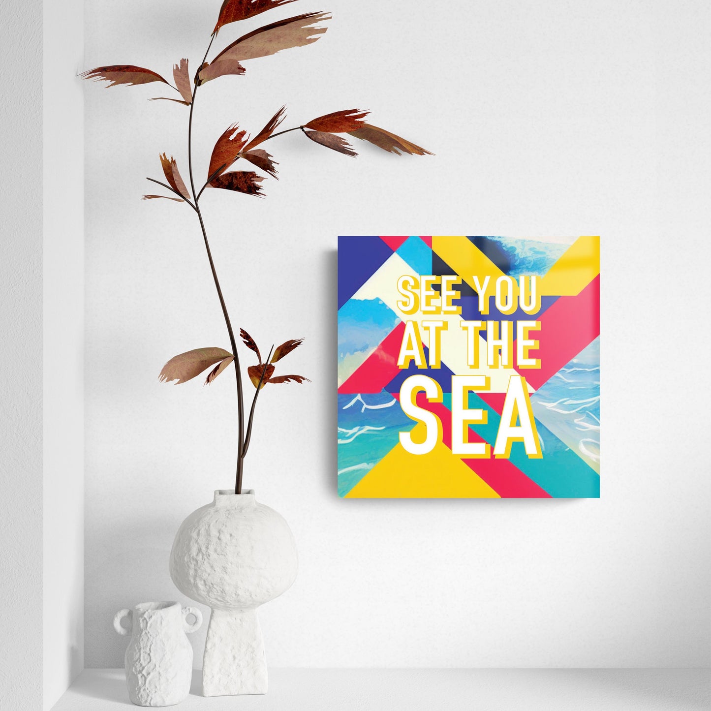See You At The Sea | Hi-Def Glass Art | Eaches | Min 2