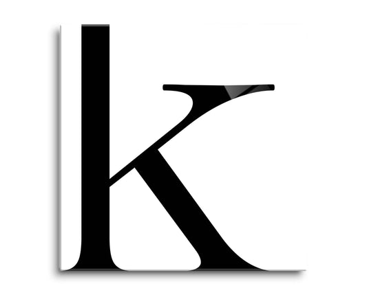 Minimal Monogram K | Hi-Def Glass Art | Eaches | Min 2