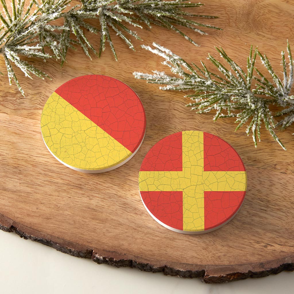 Nautical Flags | Absorbent Car Coasters | Set of 2 | Min 4