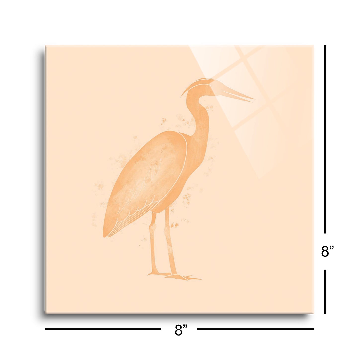 Louisiana Colorful Water Color Heron | Hi-Def Glass Art | Eaches | Min 2