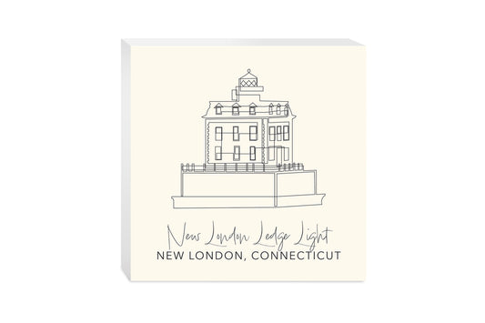Cream New London Lodge Light | Wood Block | Eaches | Min 2