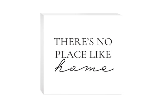 Minimalist B&W Kansas No Place Like Home | Wood Block | Eaches | Min 2