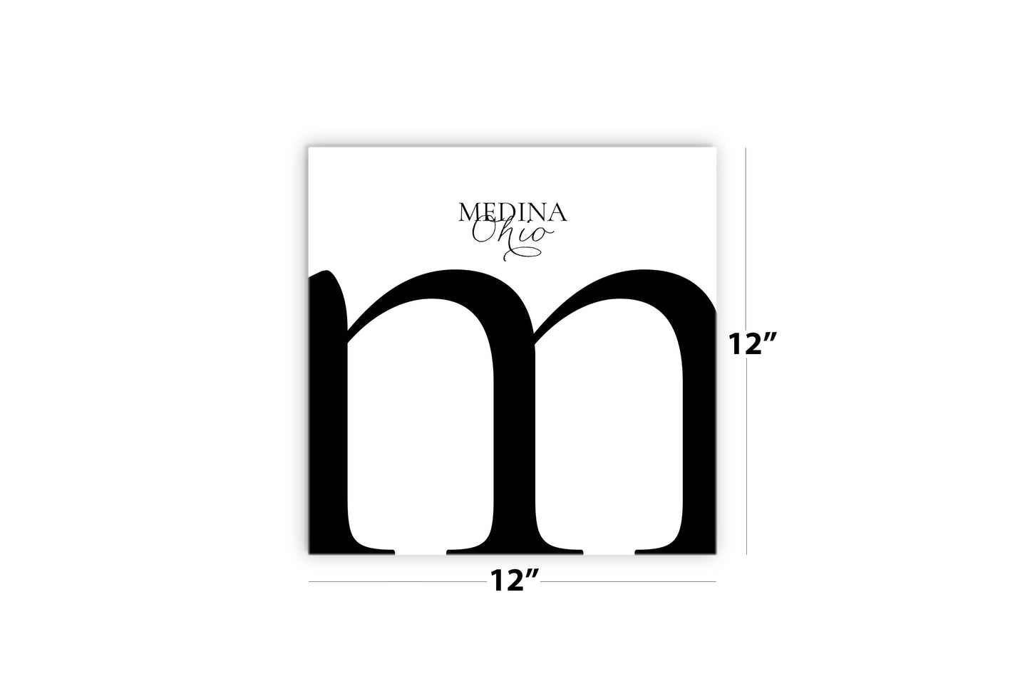 Medina Oh Minimal Monogram| Wood Sign | Eaches | Min 2