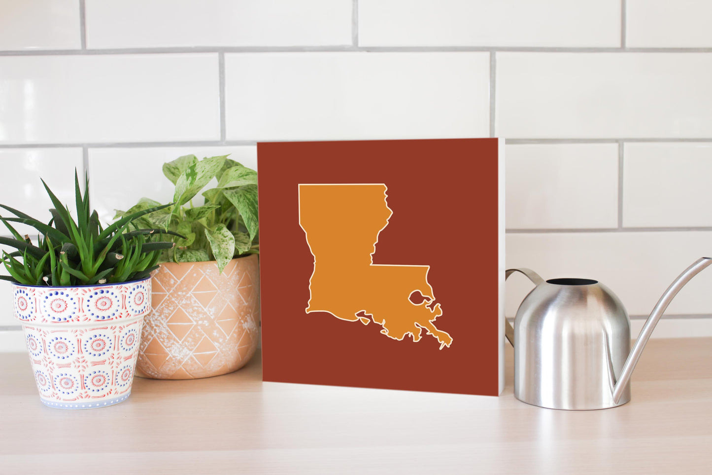 Louisiana Colorful State Shape | Wood Block | Eaches | Min 2