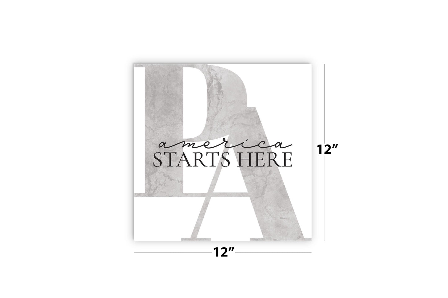 Minimalistic B&W Pennsylvania America Quip | Wood Sign | Eaches | Min 2