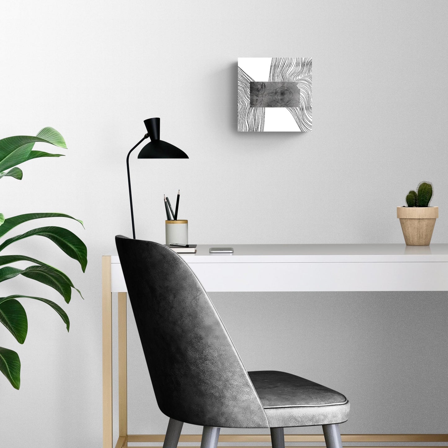 Minimalist B&W Kansas State With Fluid Lines | Hi-Def Glass Art | Eaches | Min 2