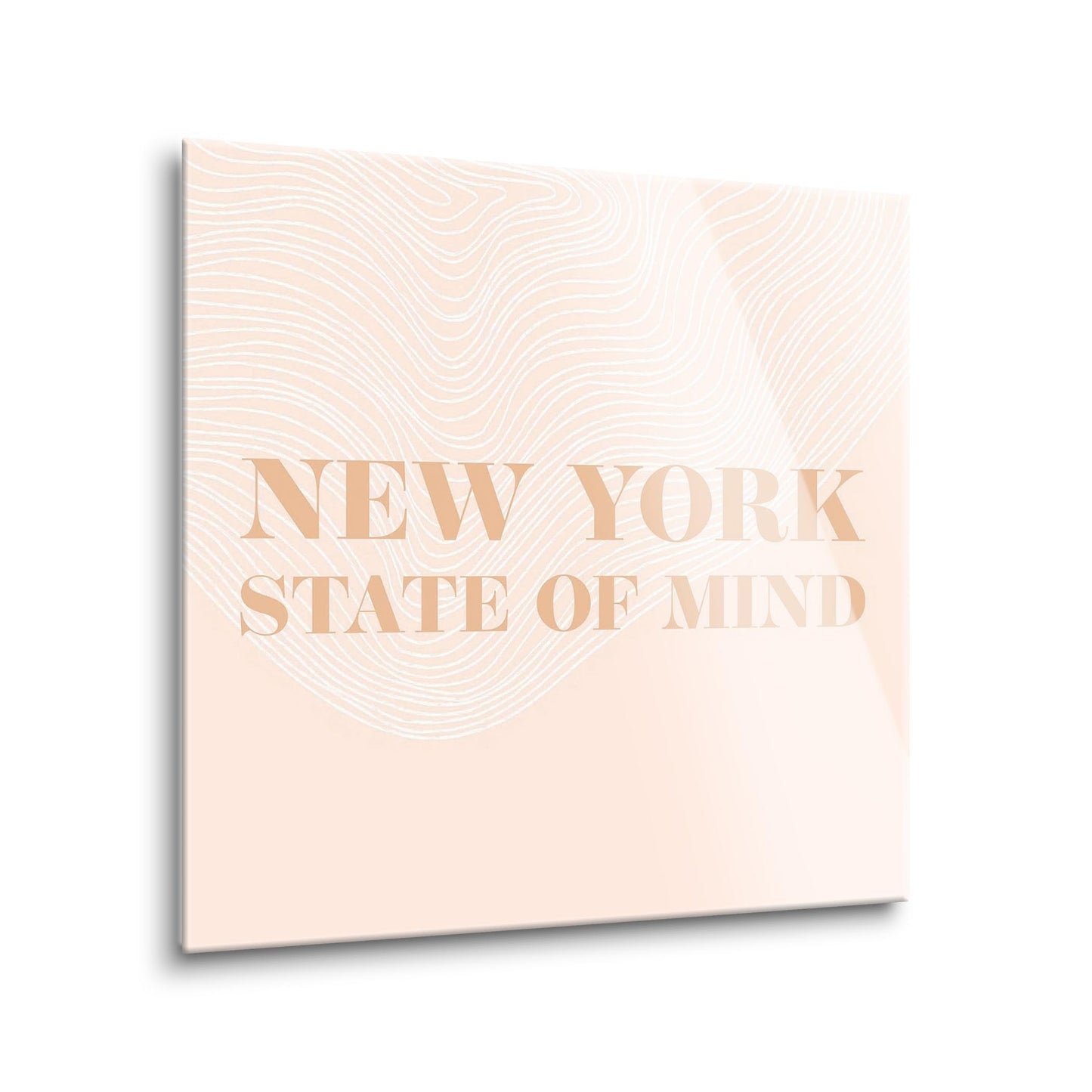Modern Minimalist New York State Of Mind | Hi-Def Glass Art | Eaches | Min 1