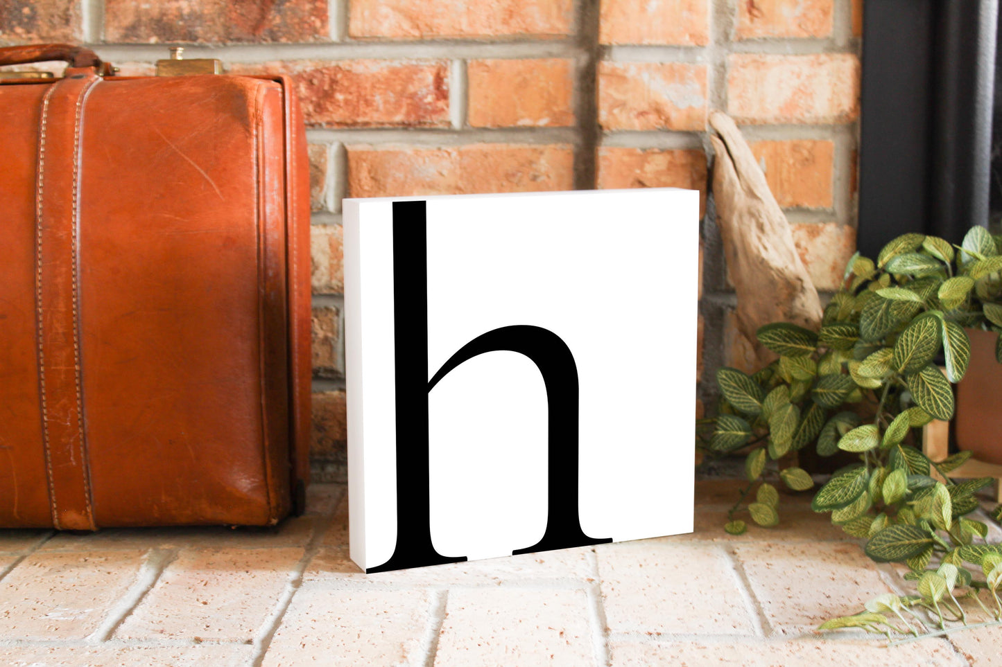 Minimal Monogram H | Wood Block | Eaches | Min 2