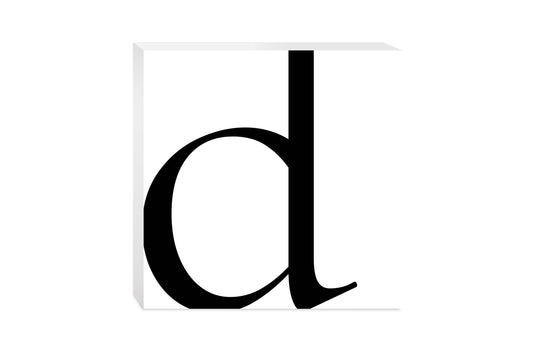 Minimal Monogram D | Wood Block | Eaches | Min 2