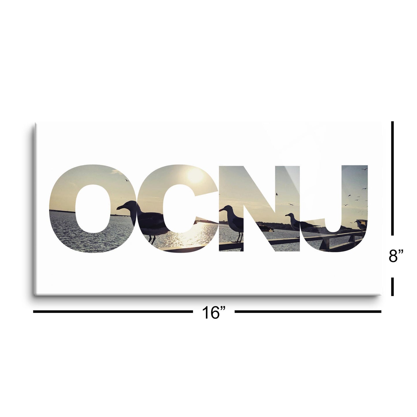OCNJ Photo With Text | Hi-Def Glass Art | Eaches | Min 2