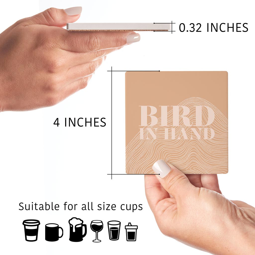 Modern Minimalist Pennsylvania Bird Quip | Absorbent Coasters | Set of 4 | Min 2