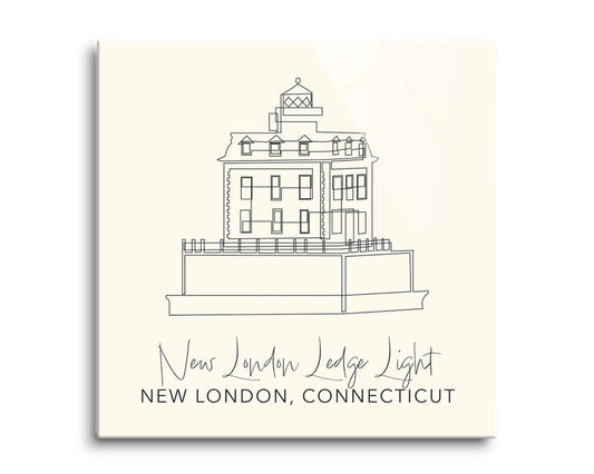 Cream New London Lodge Light | Hi-Def Glass Art | Eaches | Min 2