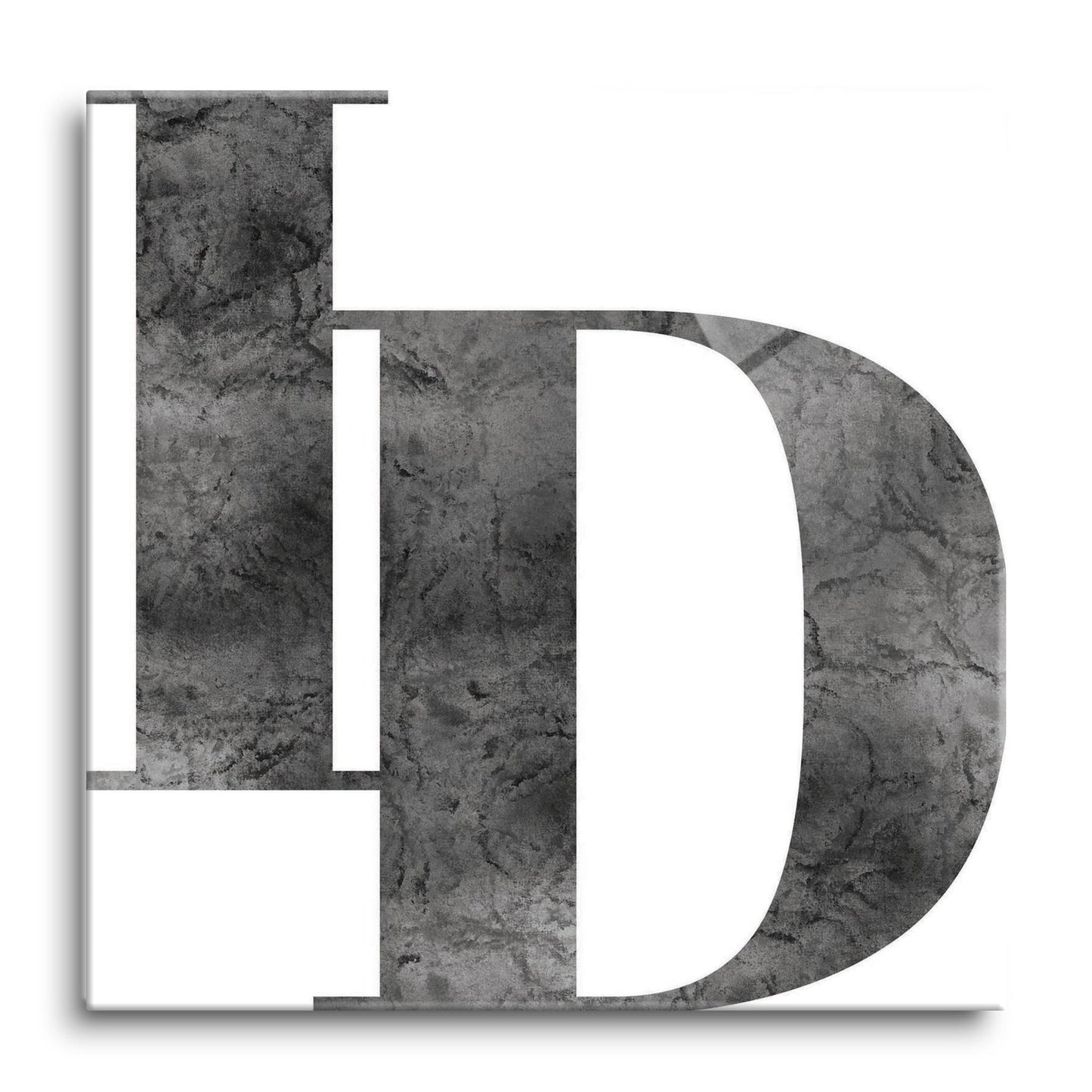 Minimalist B&W Idaho White Initials | Hi-Def Glass Art | Eaches | Min 1