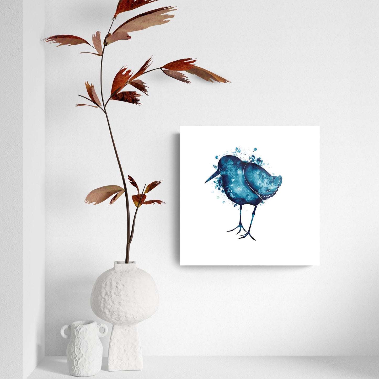 East Coast Water Color Sand Piper | Hi-Def Glass Art | Eaches | Min 2