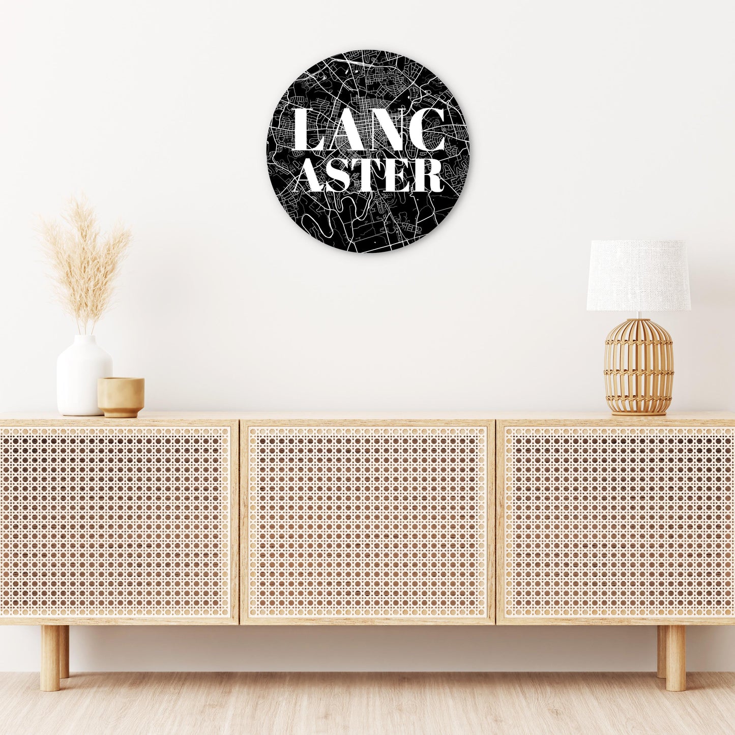 Minimalistic B&W Pennsylvania Lancaster Map | Wood Sign | Eaches | Min 1