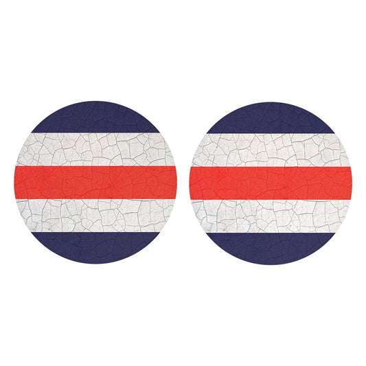 Nautical Flag Charlie| Absorbent Car Coasters | Set of 2 | Min 4