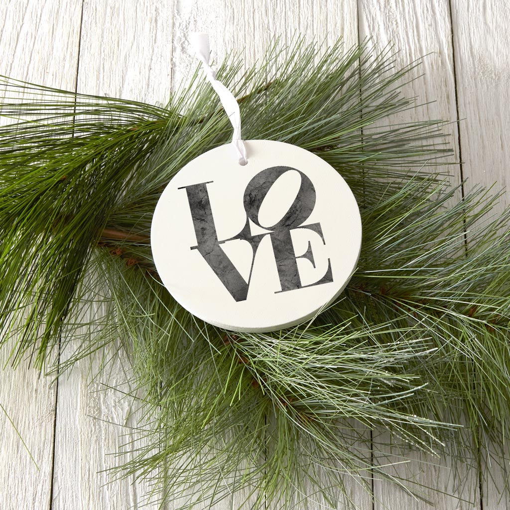 Minimalistic B&W Pennsylvania Love Light| Wood Ornament | Eaches | Min 6