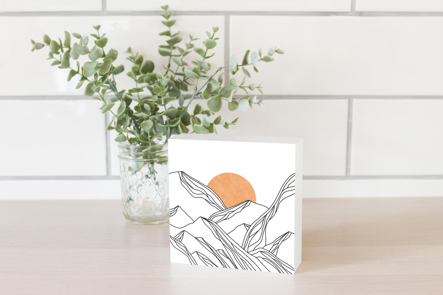 White Mountain Sun Lines | Wood Block | Eaches | Min 4