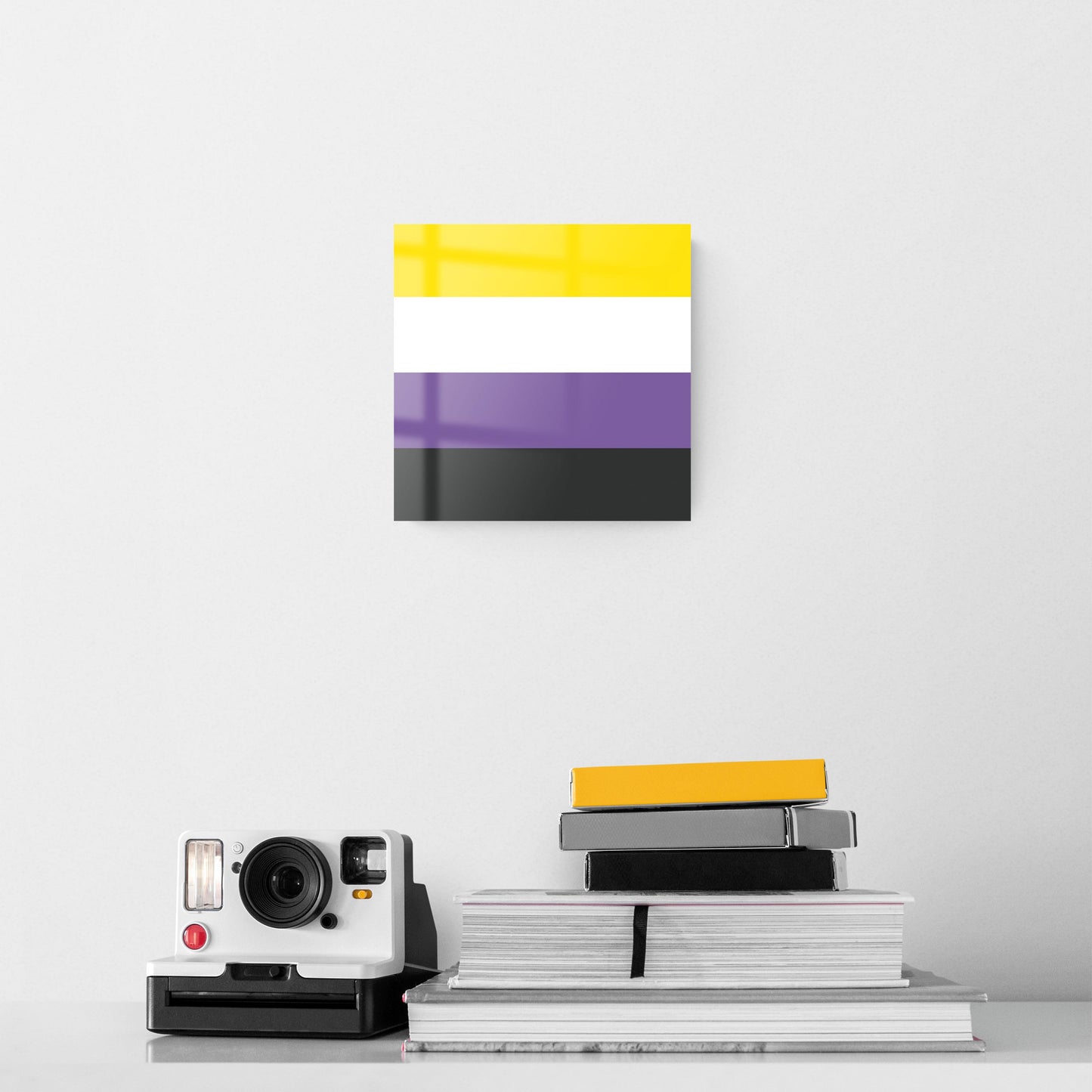 Nonbinary Pride Flag Colors | Hi-Def Glass Art | Eaches | Min 2