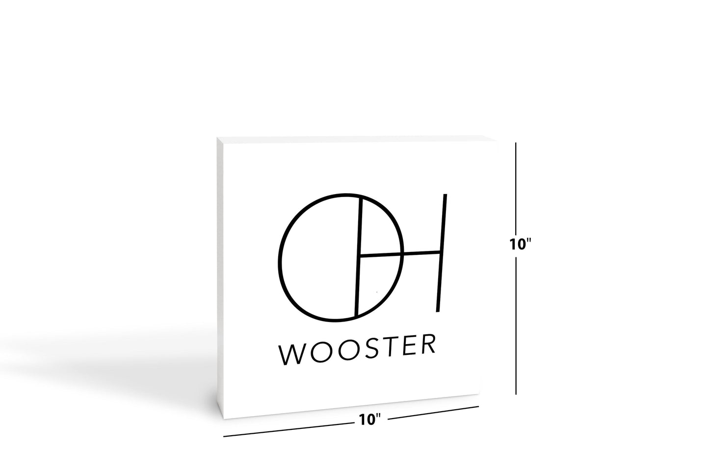 Wooster Oh State Initials And City Name | Wood Block | Eaches | Min 2