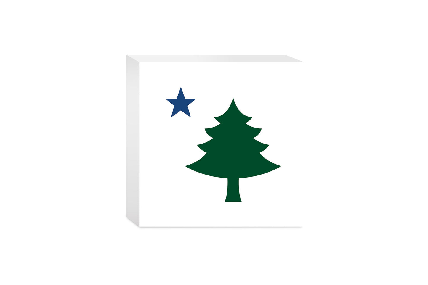 New England Star And Tree | Wood Block | Eaches | Min 4