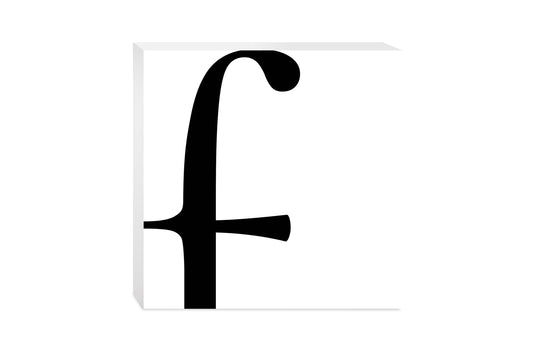 Minimal Monogram F | Wood Block | Eaches | Min 2