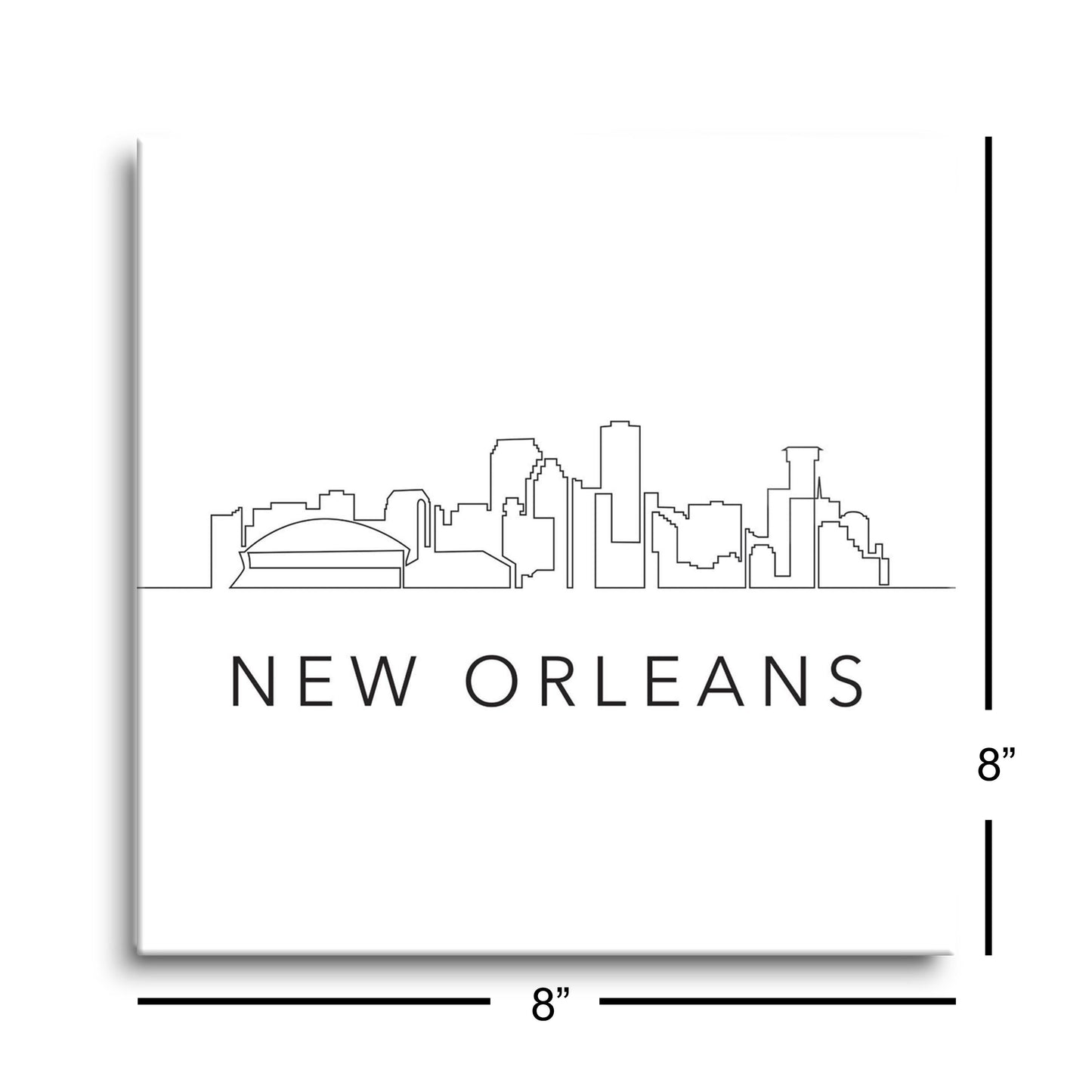 Modern Louisiana New Orleans City Line Drawing | Hi-Def Glass Art | Eaches | Min 2