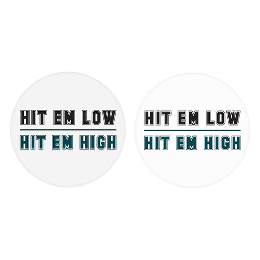 Modern Minimalist Pennsylvania Hit Em High| Absorbent Car Coasters | Set of 2 | Min 4